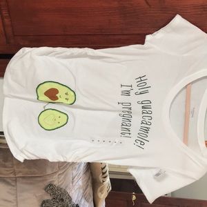 White guac maternity tee